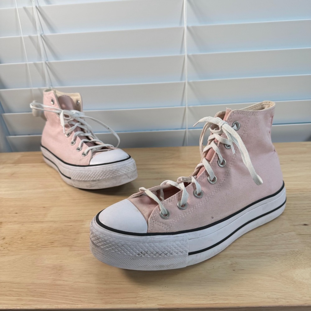 Converse Chuck Taylor All Star Lift High Top Women's Pink Platform Sneakers - 9